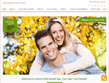 Tablet Screenshot of centralparkdentalspa.com